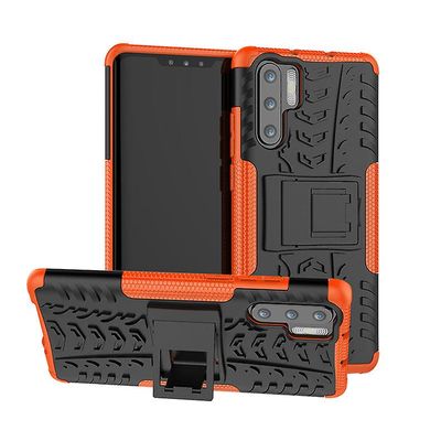 Stødsikker rustning sag for huawei nova7 se/p40 lite 5g med støttefod all inclusive dække orange rpc1755