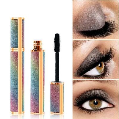 4D silke fiber øyenvippe Mascara forlengelse sminke vanntette lange vipper EyI8 Som vist