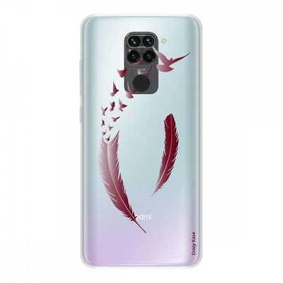 Crazy Kase Hull For Xiaomi Redmi Note 9 I Silikone fleksible fjer og fugle Edge