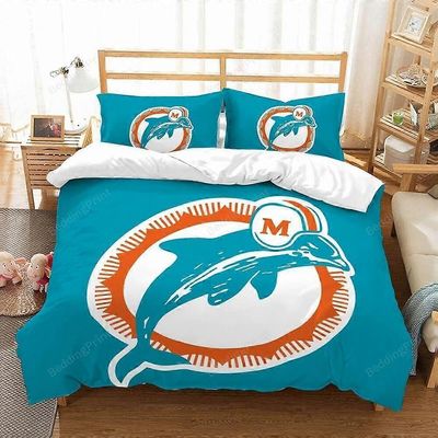 v4767 Lakanat Miami Dolphins Cartoon Print pussilakanasetti Peitto Peitto Lakanat IU4767 135x200cm 53x78in
