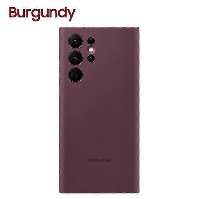 Käytä Samsungin silikonikotelon suojakuoreen Galaxy S22Ultra S22 Ultra 5G -muotikoteloille Matkapuhelinkotelot Matkapuhelimen kotelo For Burgundy