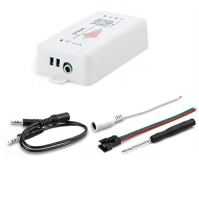 SP107E DC5-24V LED-musiikkiohjain langattomalla Bluetooth SPI:llä Full Color Control Valkoinen