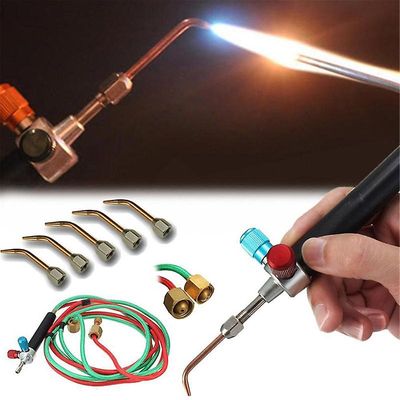 Gullsmeder Micro Mini Gass Little Torch Welding Lodding Kit Verktøy med 5 tips