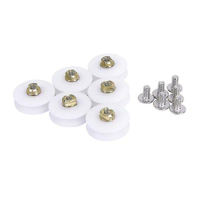 6pcs erstatning bad dusj dør ruller runner hjul 22,5mm hjul diameter