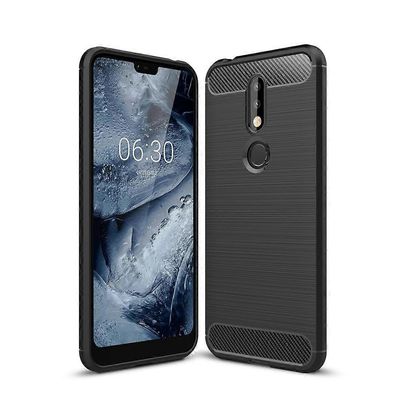 Pehmeä TPU-kotelo Nokia 7.1:lle Musta