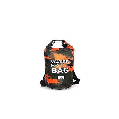 Vandtæt badepose Tør sæk camouflage farver drivende rafting taske 2L Orange