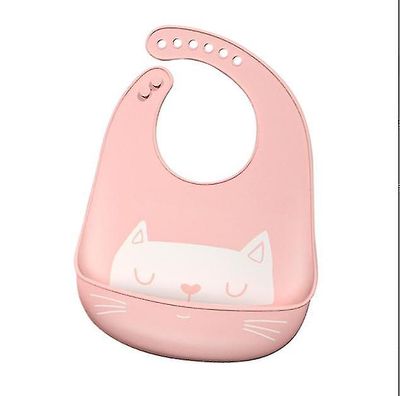Zhuopai Silikone Baby Bib Justerbar Fit vandtæt hagesmække Pink