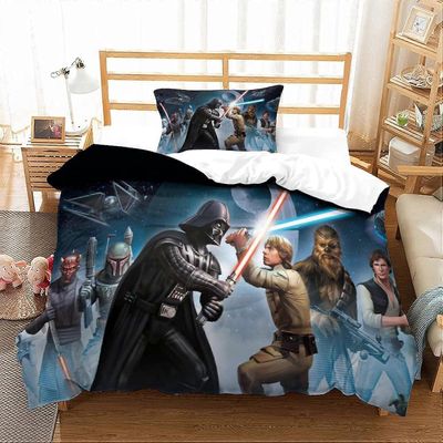 Kerota Star Wars -pussilakana Science fiction -elokuvat Painettu vuodevaatteet Peittokansi Home Decrolle, vuodevaatteet lapsille Teini-ikäiset Aiku...