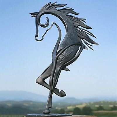 Waytogo Metal Horse Statue Skulptur Home Study Desktop Art Ornament Figurine Craft Gratis