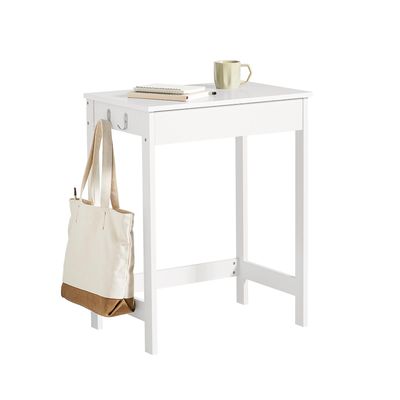SoBuy Home Office Datordisk med låda, FWT43-W Vit