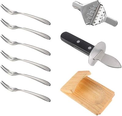 1 setti/ 9kpl Oyster Shucker Opener Tool Osteri Shucking Knife Osteri Shucking with For Holdks Opener Kit Tools for Osster Clam Shellfish Seafood