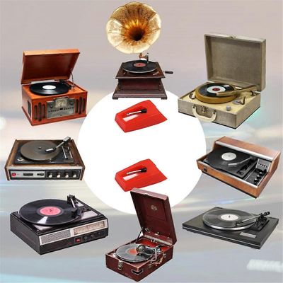 Levysoittimen neulasarja, 4kpl levysoittimen neulat 1kpl kynän puhdistusharjalla, LP: n vaihto as shown