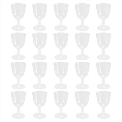 Kirkas muovinen viinilasi, kierrätettävä - särkymätön viinipikari - ja uudelleenkäytettävät kupit chamille