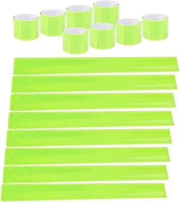 Ersam 10-pakkaus heijastava solkihihna fluoresoiva runko käsivarsinauha heijastava vyö turvavyö pyöräily lenkkeily