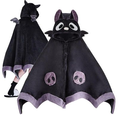 Htclv Lepakkohuopa viitta Kawaii sarjakuva lepakko Y2k Halloween -peitto demonin siivillä pyjama -puku eläin lämmin puettava peittoviitta
