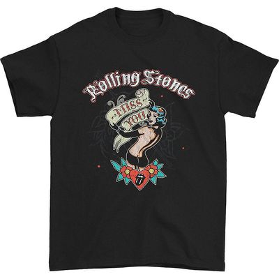 RockShark Rolling Stones Miss You T-shirt Sort L