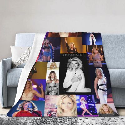 Kerota Supermykt lett koselig luksus flanellsengeteppe, Helene Canary Fischer Fluffy plysj sofateppe 50x40in 125x100cm