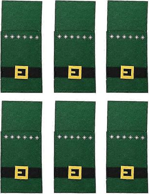 6kpl jouluhopeapidikkeet vyökuvioinen vihreä