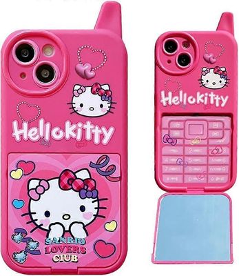 Heyone Sarjakuvakotelo iPhone 12 Pro -kotelolle, söpö hauska Kawaii Cat Kitty -puhelinkotelo 3D-hahmo pehmeä silikonisuojakotelo lapsille, tytöille...