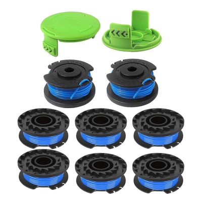 Newway Streng trimmer spole linje kompatibel greenworks 24v 40v 80v (8 spole, 2 cap)