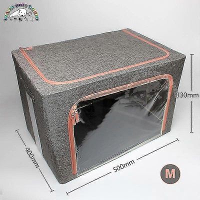 Keskikokoinen kissa koiran happihäkki liinavaatteet naarmuuntumaton taitettava laatikko eläinten sumutushäkit 500x400x330mm eläinlääkinnälliset lai...