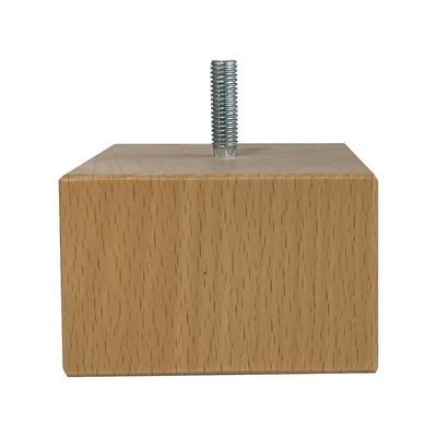 Furniture Legs Europe Møbler ben farge firkantet 8 x 8 cm og høyde 5 cm laget av massivt tre (M8) (1 stk) Guger