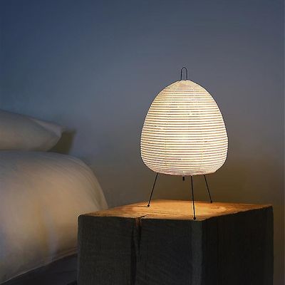 Japansk Creative Tripod Gulvlampe Soverom Nattbord Desktop Hvit ris papir Bordlampe Hjem Hotel Loft Lighting Deco Standlight Tom lampe EU Plug