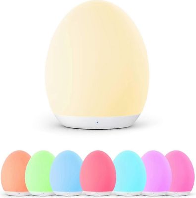 Vava led nachtlicht fr kinder, nachtlicht kind usb wiederaufladbare silikon baby einschlafhilfe, kosketusohjaus, dimmbar