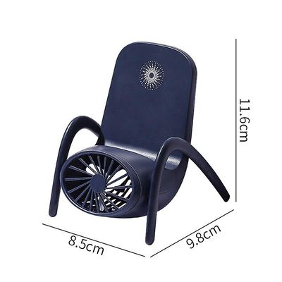 Handuo Mini Personlig Fan-Mobiltelefon Holder-Usb håndholdt hængende ventilator, Hastigheder Ultra Quiet MØRKEBLÅ