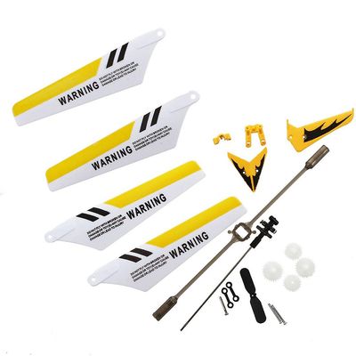 Vaihtosarja S107 / S107g RC -helikopterille, terät, solki, sisäakseli - keltainen