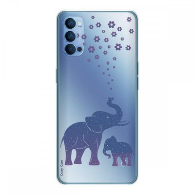 Crazy Kase Skrog til Oppo Reno4 5g Silikone Soft 1 Mm, Blå Elefant