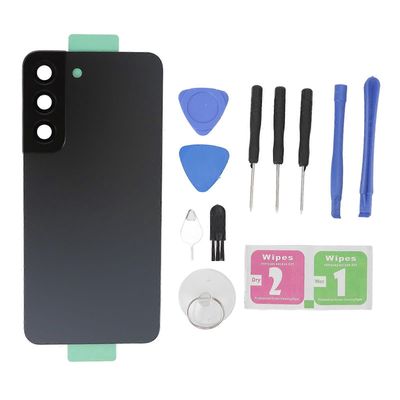 Puhelimen takalasikansi Esiasennettu kameran linssi korjaustyökalusarjalla Samsung Galaxy S22 S901U S901F hopeanharmaa