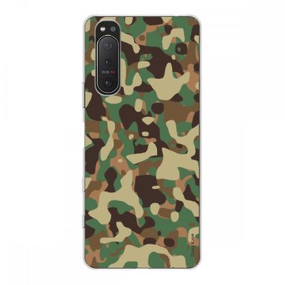 Crazy Kase Hull Til Sony Xperia 5 Ii i Silikone Soft 1 Mm, Militær Camouflage