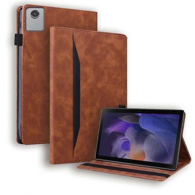Lenovo Tab M11 / Xiaoxin Pad 11 2024 Business iskunkestävä vaakasuora läppänahkainen tablettikotelo Ruskea