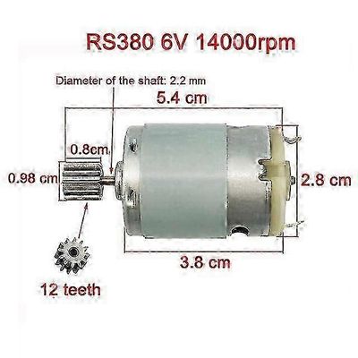 Nopea lasten sähköauto tasavirtamoottorilla DL 550 35000 rpm moottori ja tehokas suorituskyky 380 6V 14000rpm