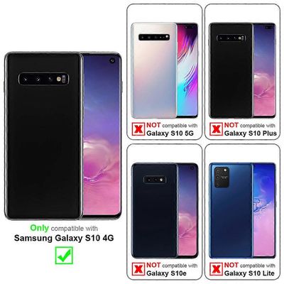 Samsung Galaxy S10 4G -kotelo - Smartview-muotoilu peilillä TURMALIINI MUSTA