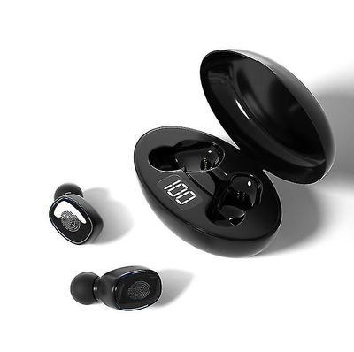 Coosilo Ægte trådløse Bluetooth-øretelefoner Tws Xt-hovedtelefoner Mic Earbuds Headset Android sort