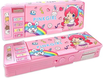 Aiyuego Pop Up Multifunksjons Blyantveske for gutter Søt tegneserie Pen Box Arrangør Skrivesaker med Sharpener Schedule Whiteboard School Supplies ...