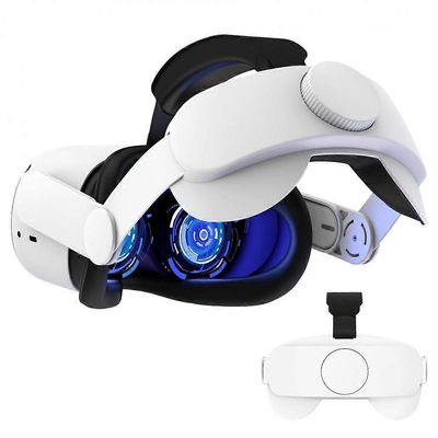 TSV-säädettävä pääpanta Oculus/meta Quest 2 VR -kuulokkeille, VR-panta Oculus Quest 2:lle, VR-pelien tuki ja mukavuus, valkoinen
