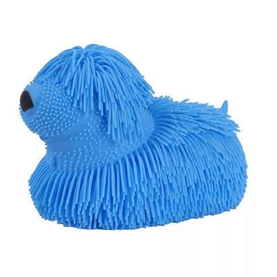 TPR Stress Pinch Joy Kids Stress Pull Toy Long Hairball Soft Silicone Vent Gift Sininen pitkäkarvainen koira