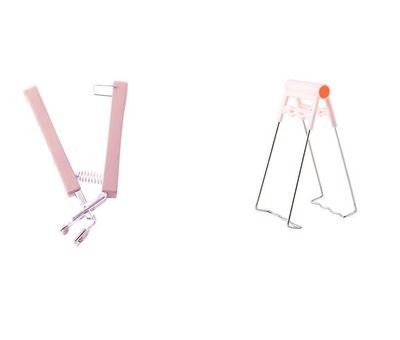 Yunshu Madlavning Hot Plate Gripper rustfrit stål skål klip sæt Pink