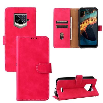 Etui til Oukitel Wp15 5g Cover Premium Læder Med Kortholder Flip Folio Magnetisk Etui Coque - Sort Pink