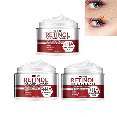 3st Retinol Anti-rynkkräm Ta bort ansikts- och halsrynkor Uppstramande Fuktgivande hud Ansiktskräm Anti-aging ansiktsbehandling