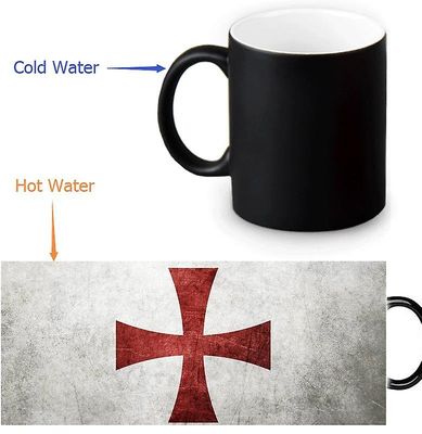 Bricks Masons Knights templar varme morphing hvidt krus 6