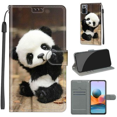 Foxdock Kompatibel med Xiaomi Redmi Note 10 Pro Cute Panda Mobile Case