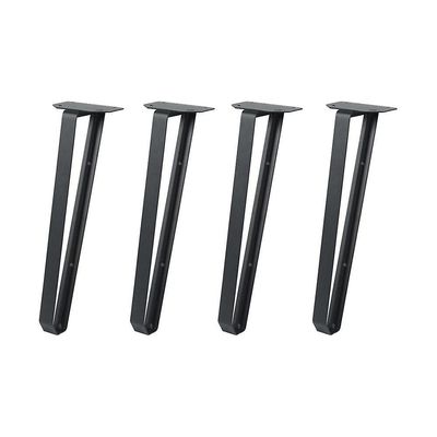 Furniture Legs Europe Bordben svart design 12 til 10 cm og høyde 40 cm laget av solid stål - 4 stk (1 stk)