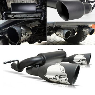 Matte Black Dual Cat Back Exhaust Lyddæmper System For 2007-2016 Jeep Wrangler Jk 2/4dr 3.6l 3.8l Auto Tilbehør