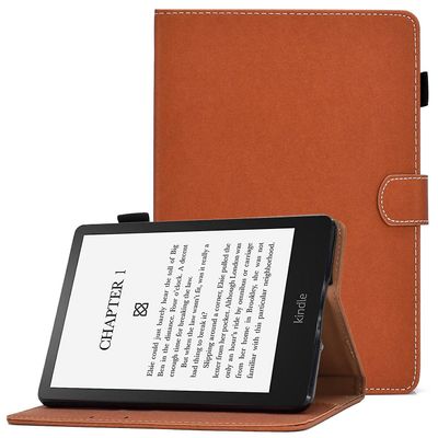 varten Kindle Paperwhite5 2021 Light Star Solid Color Flat Brown