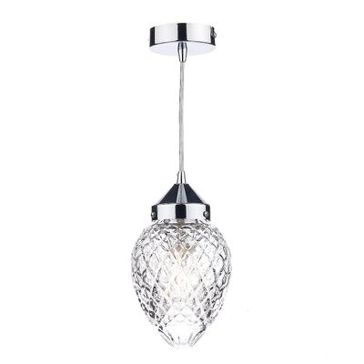 Dar Lighting Agatha Dome Vedhæng Lyspoleret Krom, 1x E27