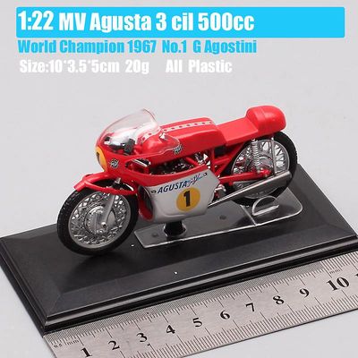 1 22 skala Vintage Italeri Mv Agusta 500cc verdensmester 1967 Rider 1 G Agostini helstøpt motorsykkel modell leketøy sykkel akryl boks MV Agusta ...